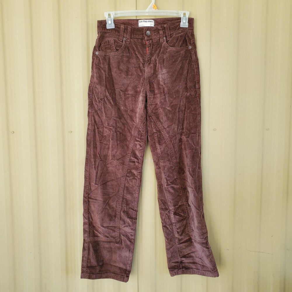 We The Free x Free People Sz 25 Brown Risk Taker High Rise Corduroy Pants